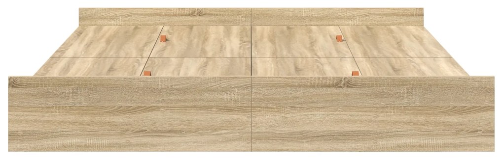 vidaXL Κρεβάτι με αποθηκευτικό χώρο Sonoma Δρυς 200 x 200 cm