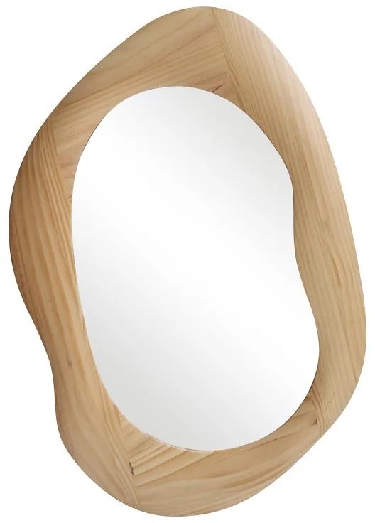 Καθρέπτης οβάλ Enola pakoworld mdf σε φυσική απόχρωση 54x2.5x80εκ