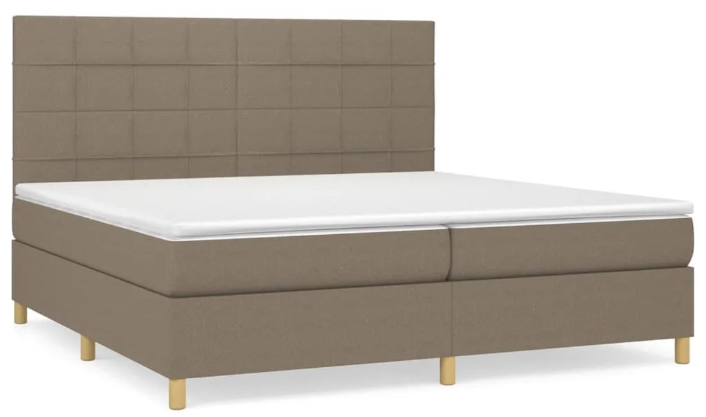 ΚΡΕΒΑΤΙ BOXSPRING ΜΕ ΣΤΡΩΜΑ TAUPE 200X200 ΕΚ. ΥΦΑΣΜΑΤΙΝΟ 3142365