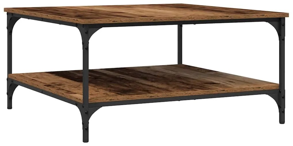 vidaXL Τραπεζάκι σαλονιού Παλαιό ξύλο 80 x 80 x 40 cm
