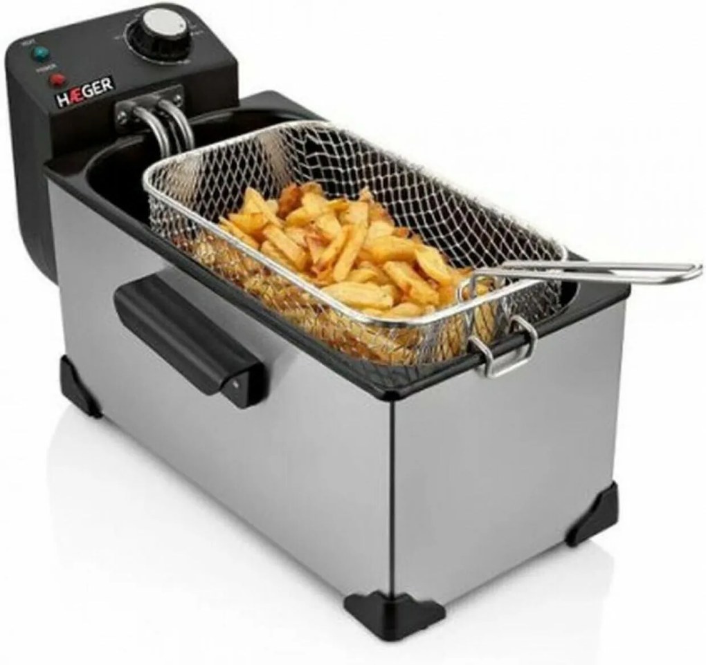 Haeger HG-5299 Φριτέζα Λαδιού με Αποσπώμενο Κάδο 3lt Ασημί