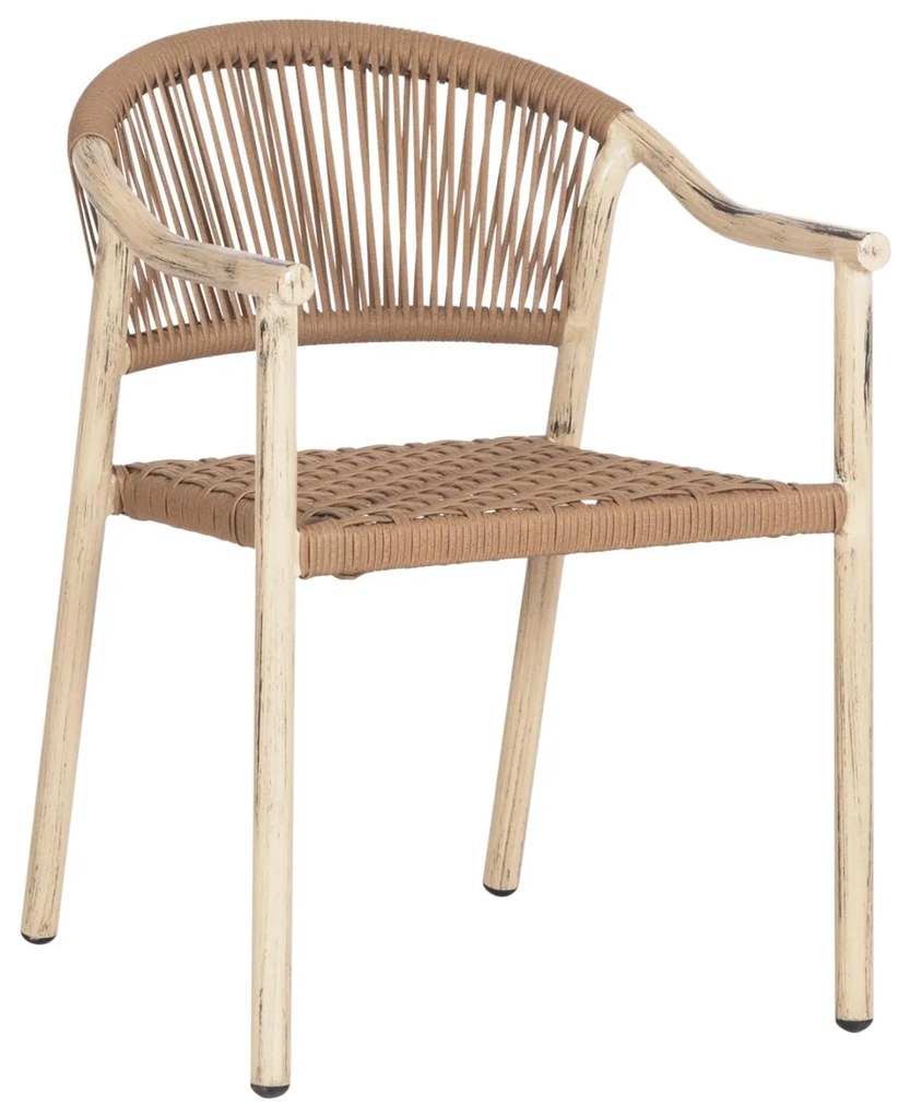 Καρέκλα - Πολυθρόνα KERLY C6050.01 Αλουμίνιο Δρύς - P.E.Rattan Χάλκινο 54x58,5x76Υ εκ. 54x58.5x76 εκ.