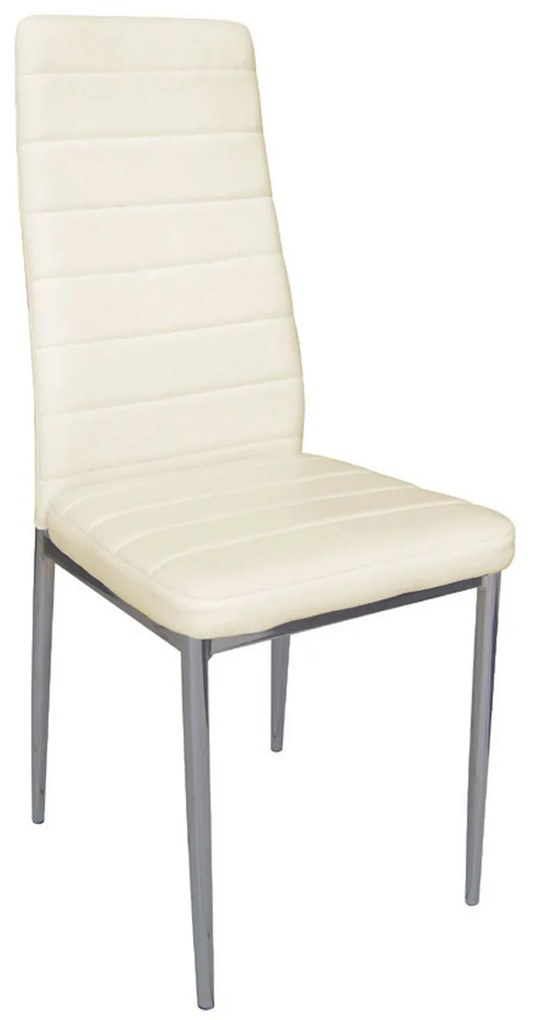 Καρέκλα Jetta-I Ecru . ΕΜ966,1 40X50X95 cm Σετ 6τμχ Metal, Technoderma