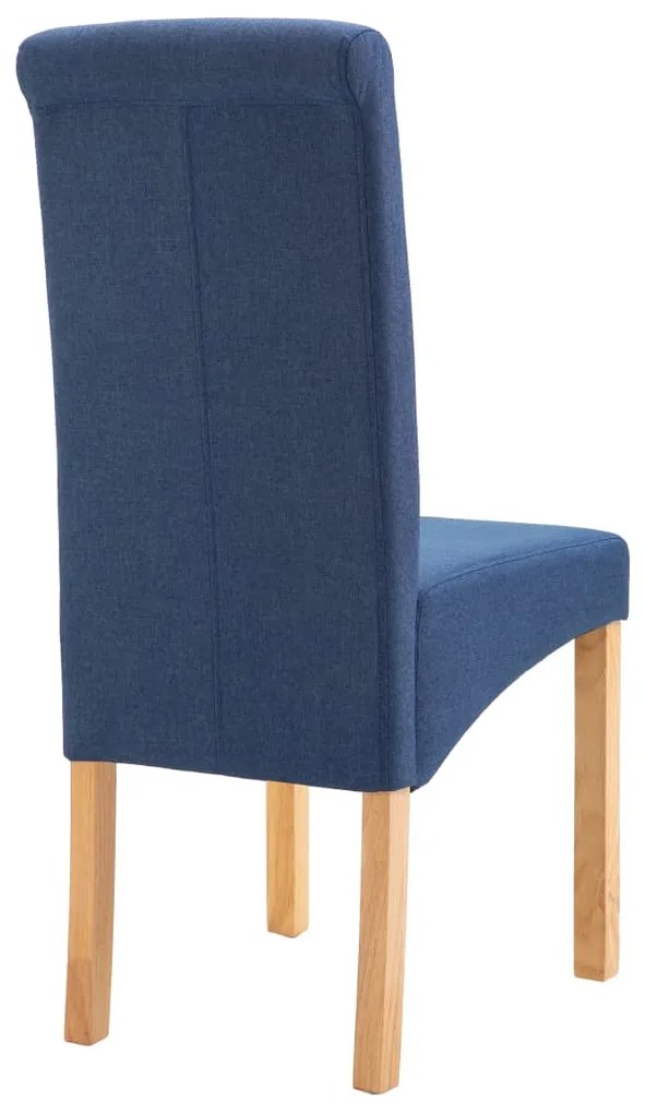 vidaXL Καρέκλες Τραπεζαρίας 4 τεμ. Μπλε Υφασμάτινες