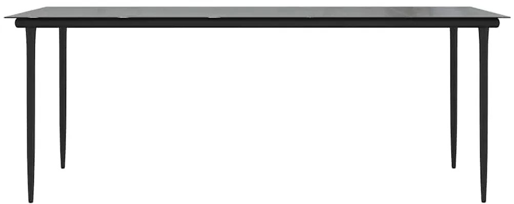 vidaXL Σετ Τραπεζαρίας Κήπου 7 τεμ. Καφέ Συνθ. Ρατάν / Γυαλί Μαξιλάρια