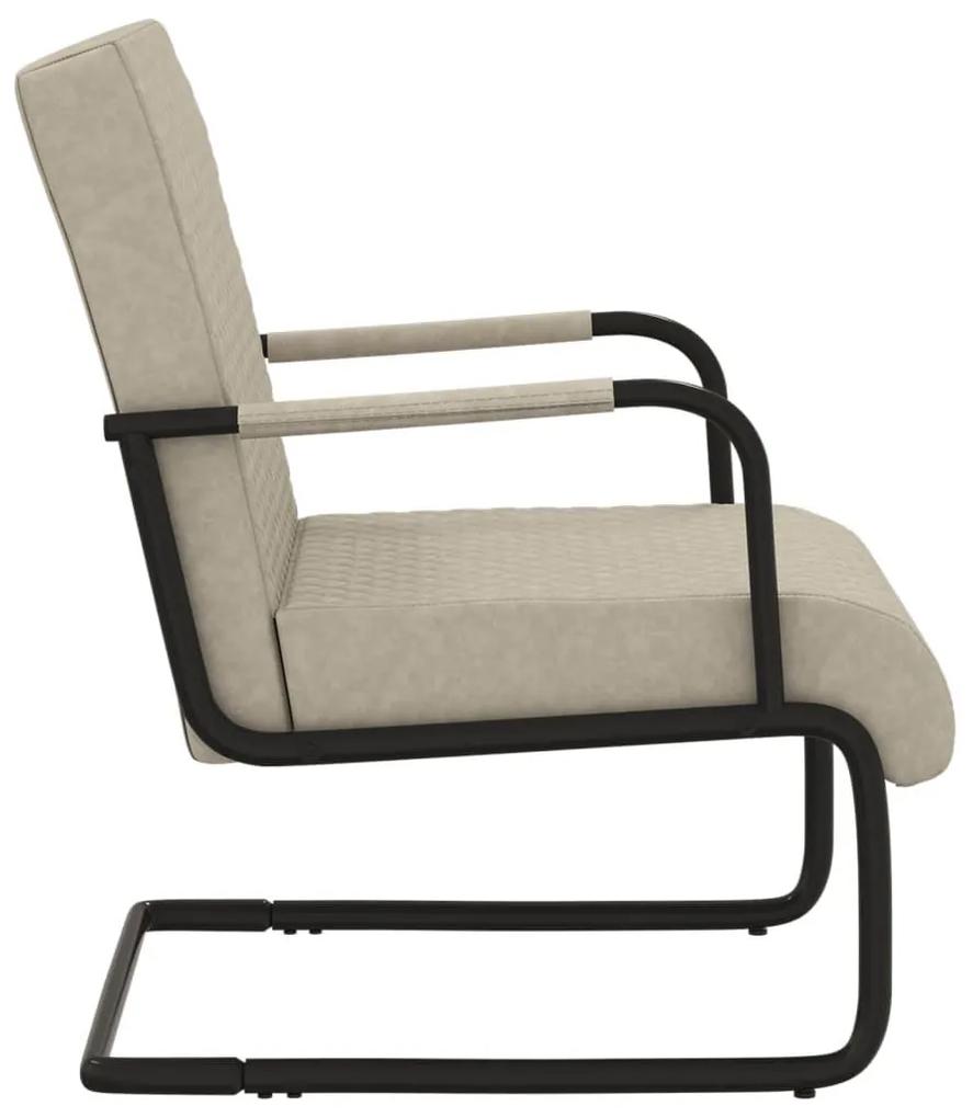Καρέκλα «Πρόβολος» Ανοιχτό Γκρι από Συνθετικό Δέρμα - Γκρι