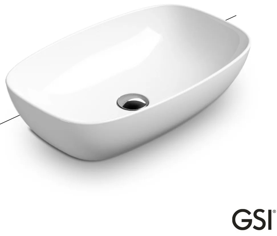 Νιπτήρας Πορσελάνης Nubes 60x38 GSI White 9783-300