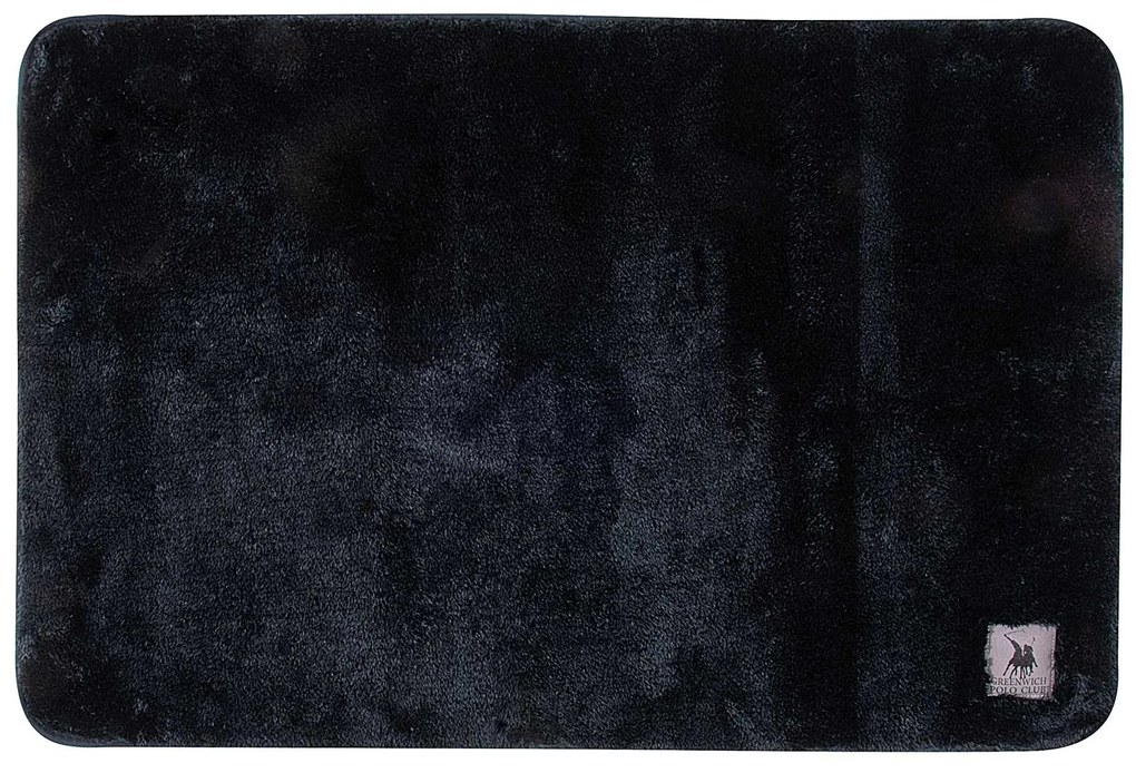 Ταπέτο Μπάνιου Αντιολισθητικό Polyester 60x90εκ. Essential 3113 Μαύρο Greenwich Polo Club