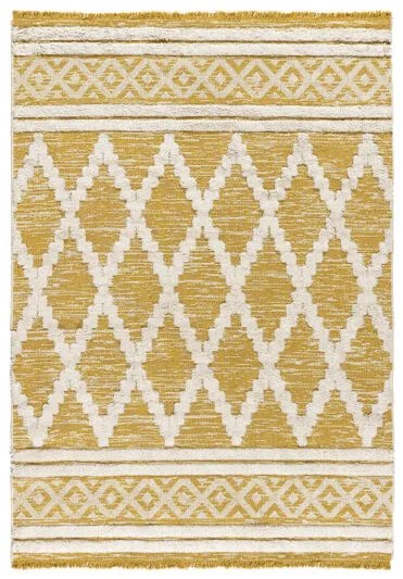 Χαλί βαμβακερό Morocotton 9236 150x220 Κίτρινο       Beauty Home