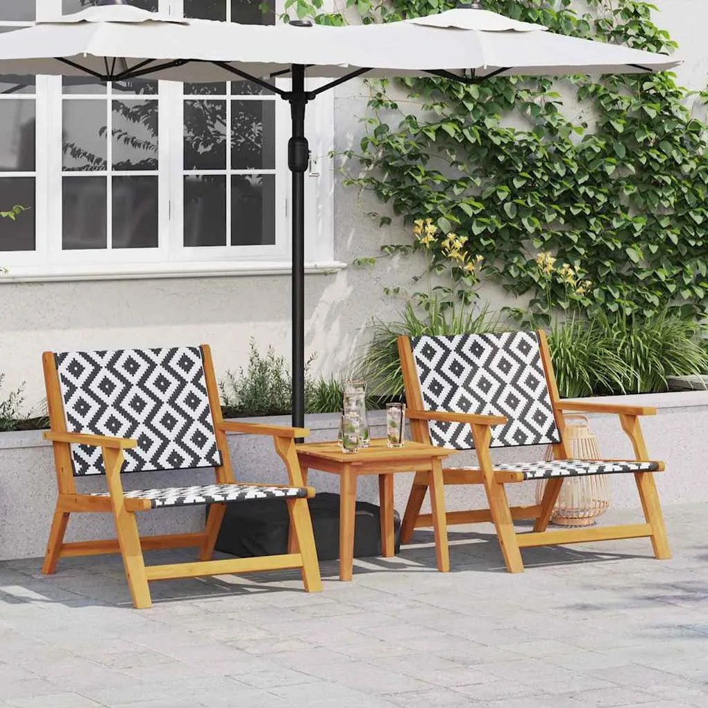 vidaXL Εξωτερικά Έπιπλα 2 pcs Λευκό 67 x 78 x 73εκ Μασίφ ξύλο ακακίας