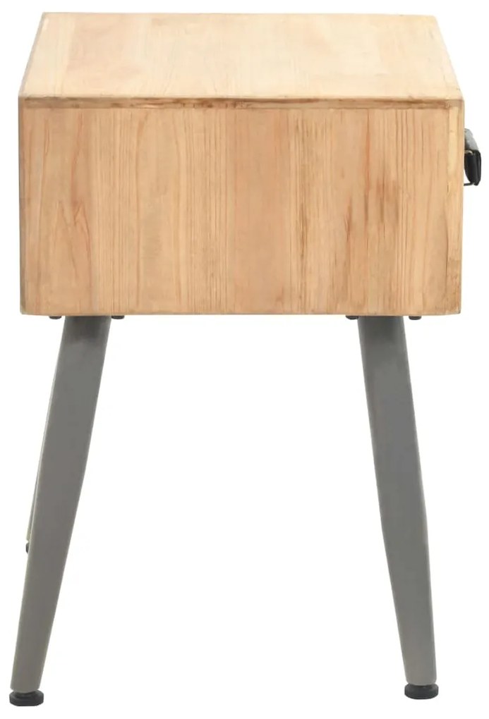 vidaXL Κομοδίνο 43 x 38 x 50 εκ. από Μασίφ Ξύλο Ελάτης