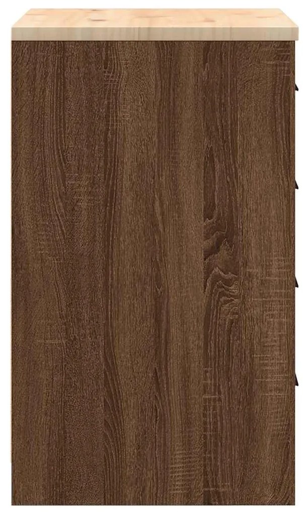 vidaXL ντουλάπι αποθήκευσης γκαράζ 60x51x85 εκ μασίφ ξύλο πεύκο