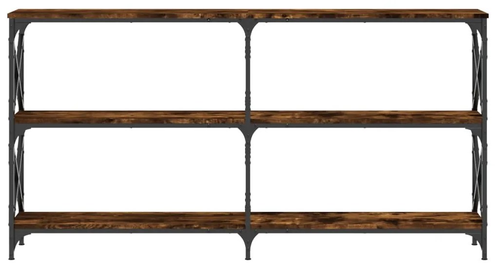 vidaXL Τραπέζι Κονσόλα Καπνιστή Δρυς 156x28x80,5εκ. Επεξεργασμένο Ξύλο