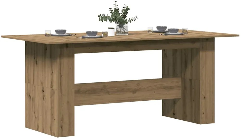 vidaXL Τραπεζαρία Artisan Oak 180x90x76 cm Ξύλινη κατασκευή