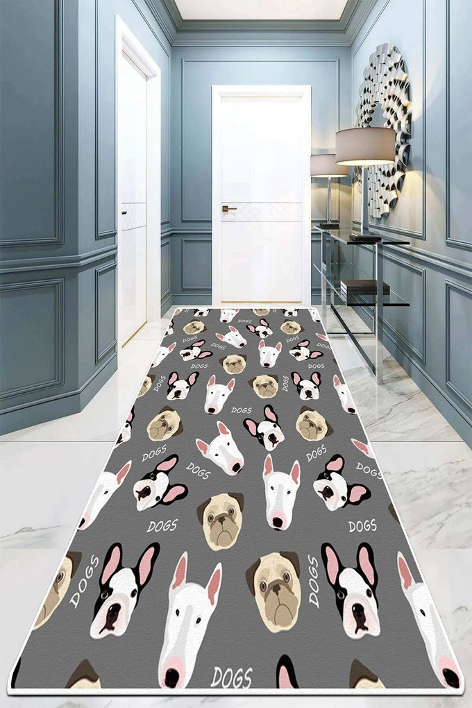 Χαλί Chiens 908CHL2237 Grey-Multi Conceptum Hypnose 80X200cm