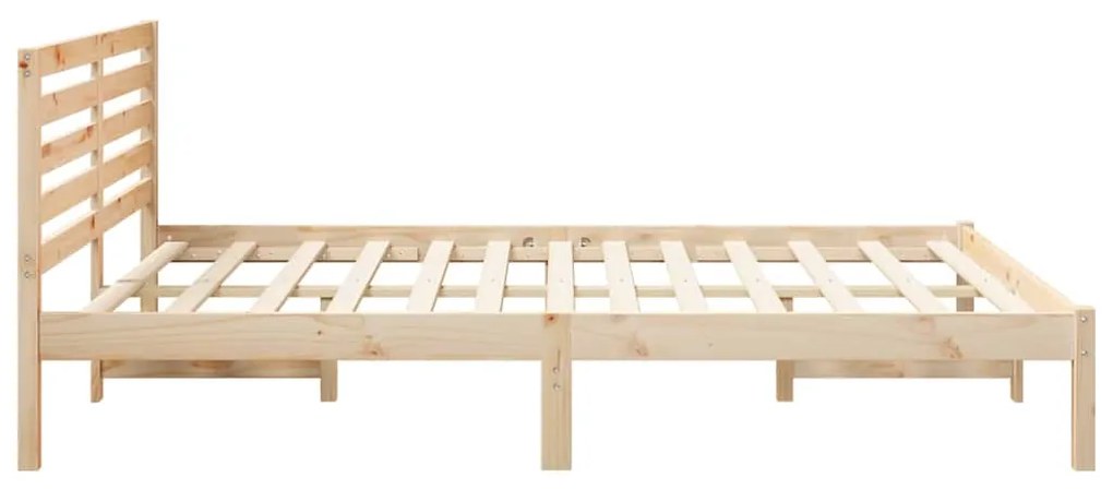 vidaXL Σκελετός Κρεβατιού Καφέ 140 x 200 cm Στερεά ξυλεία πεύκου