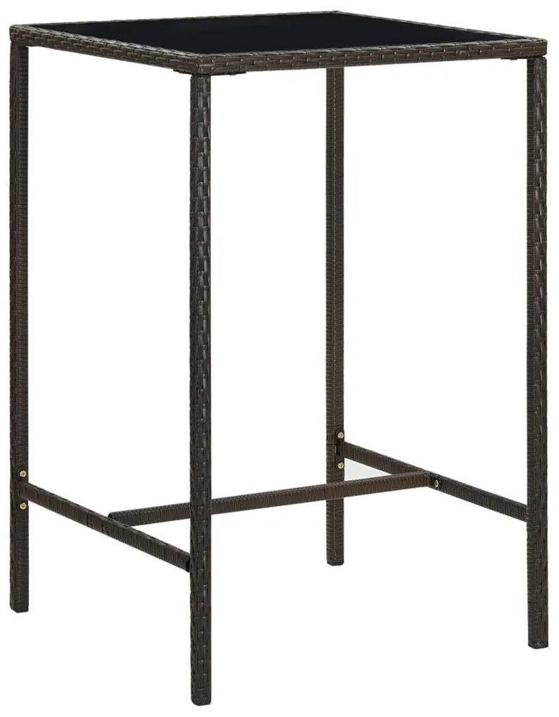 vidaXL Σετ Επίπλων Μπαρ Κήπου 5 Τεμαχίων Καφέ από Συνθετικό Ρατάν