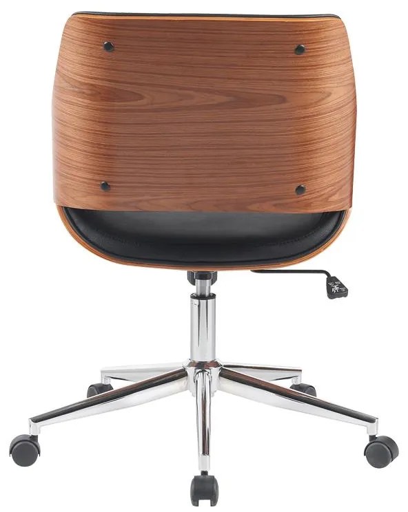 Καρέκλα γραφείου Setulo μαύρο pu-βάση χρωμίου 53x61x79-89εκ 53x61x89 εκ.