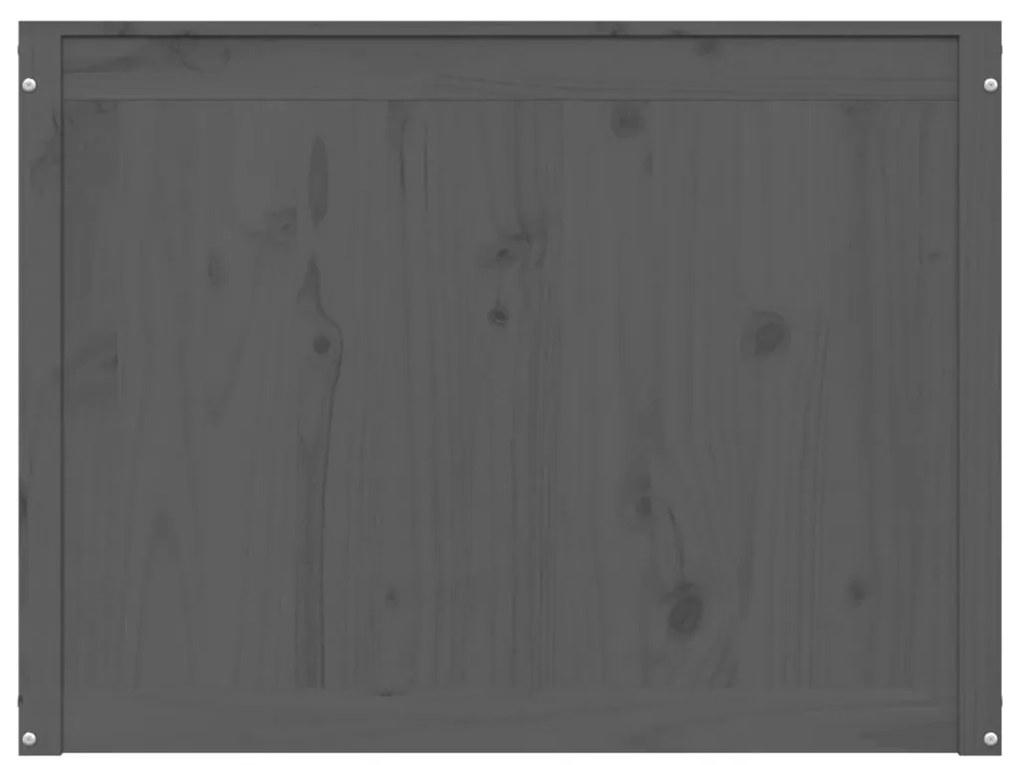 vidaXL Καλάθι Ρούχων Γκρι 88,5x44x66 εκ. από Μασίφ Ξύλο Πεύκου
