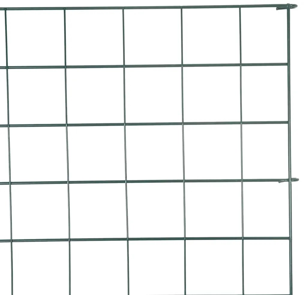 vidaXL Σετ φράχτη για λιμνούλες 8 pcs Πράσινο 50 x 80 cm Ατσάλι