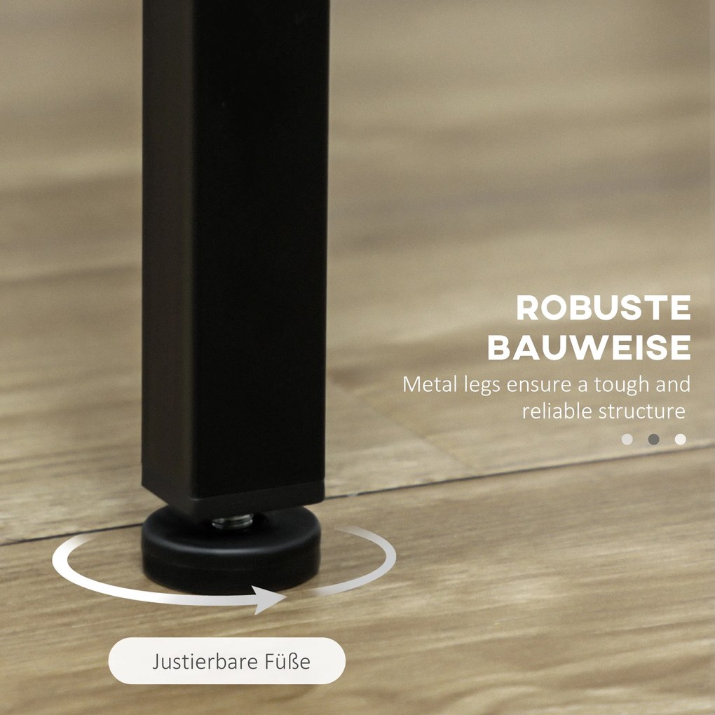 HOMCOM Σετ Μπαρ, 5 τεμάχια, Τραπέζι &amp; 4 Σκαμπό, Βιομηχανικό Σχέδιο, Συμπαγές, Ρουστίκ