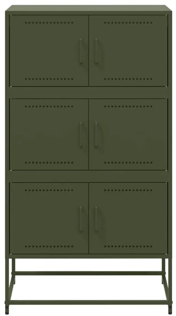 Ντουλάπι Πράσινο Λαδί 68,5x38,5x123,5 εκ. από Ατσάλι - Πράσινο