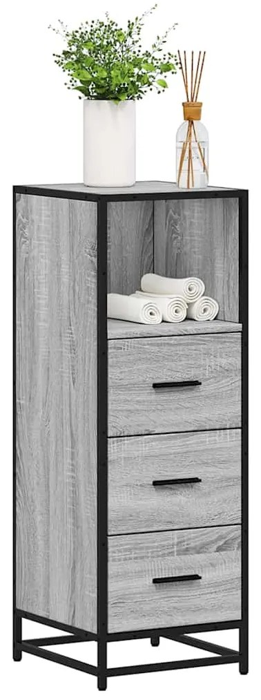 Ντουλάπι μπάνιου Γκρι Sonoma 35x37,5x100 cm