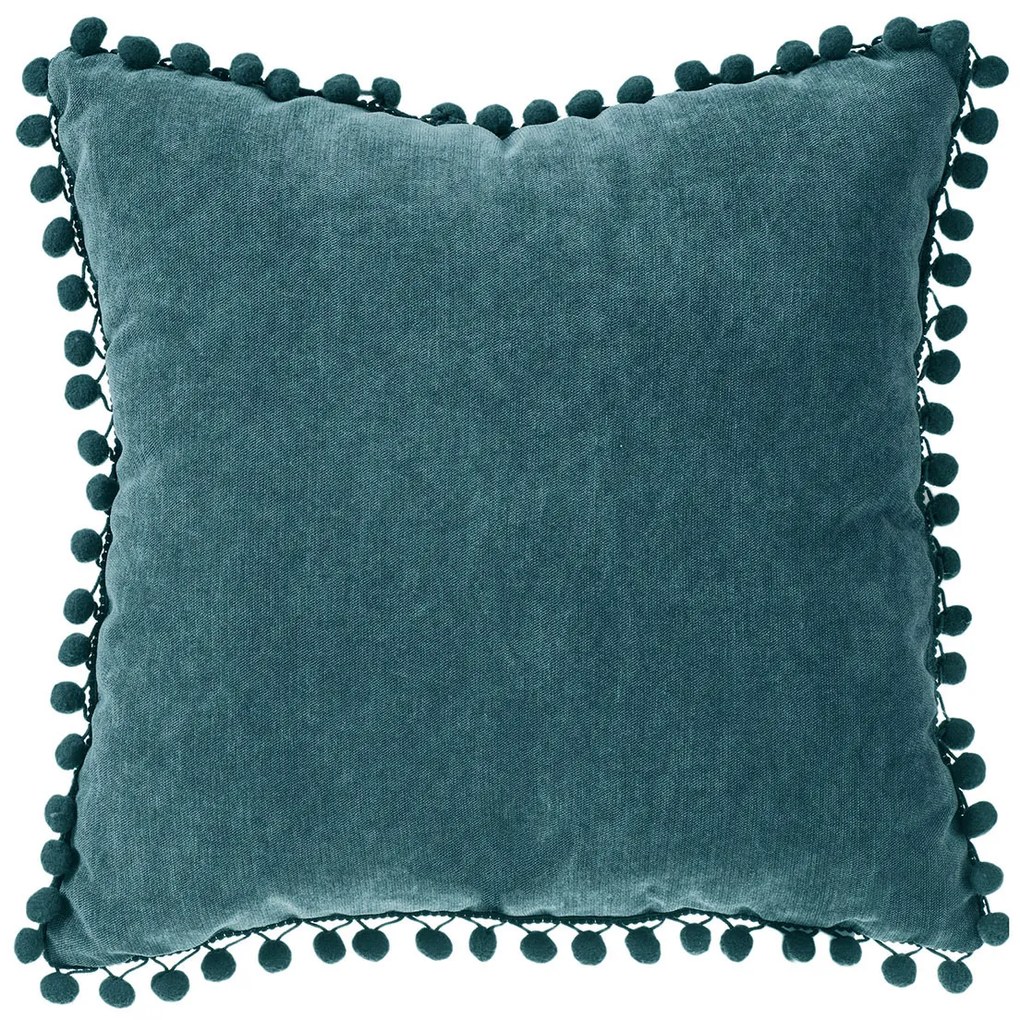 Βελουτέ Διακοσμητικό Μαξιλάρι (40x40) A-S Pompon Blue 131656Q