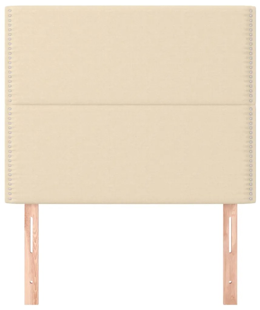 vidaXL Κεφαλάρι Κρεμ 90x5x118/128 εκ. Ύφασμα