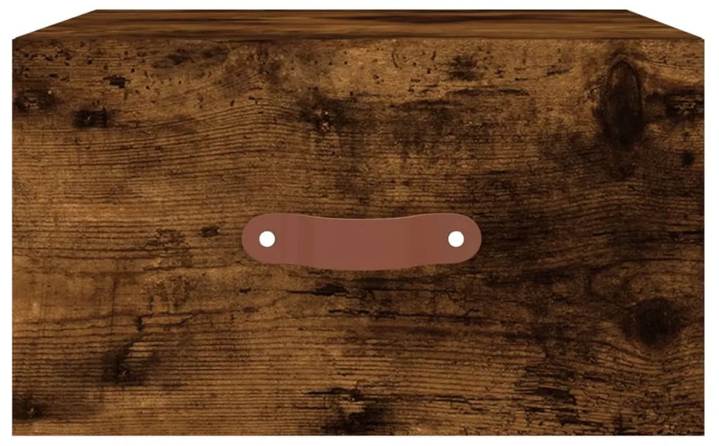 vidaXL Κομοδίνα Επιτοίχια 2 τεμ. Καπνιστή Δρυς 35x35x20 εκ.