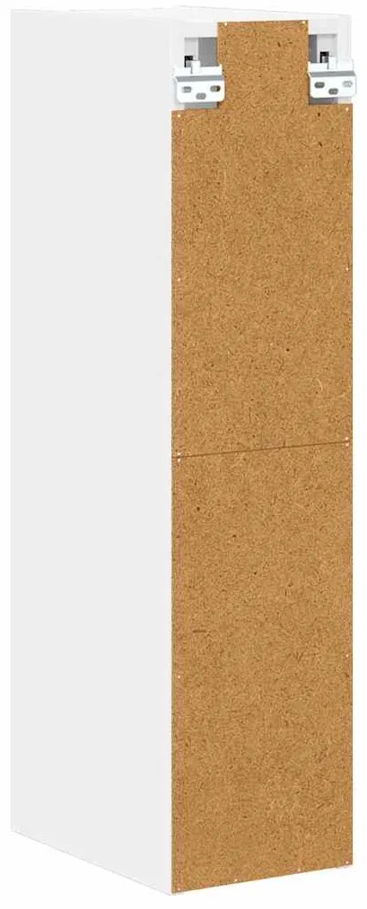 vidaXL Κρεμαστό ντουλάπι με αποθήκευση Riga Λευκό 20 x 29,5 x 80 εκ.