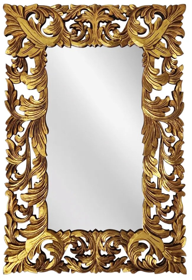 Artekko Mirroki Ξύλινος Χρυσός Σκαλιστός Καθρέπτης Τοίχου (150x100)cm - 667-4030-A - 667-4030-A
