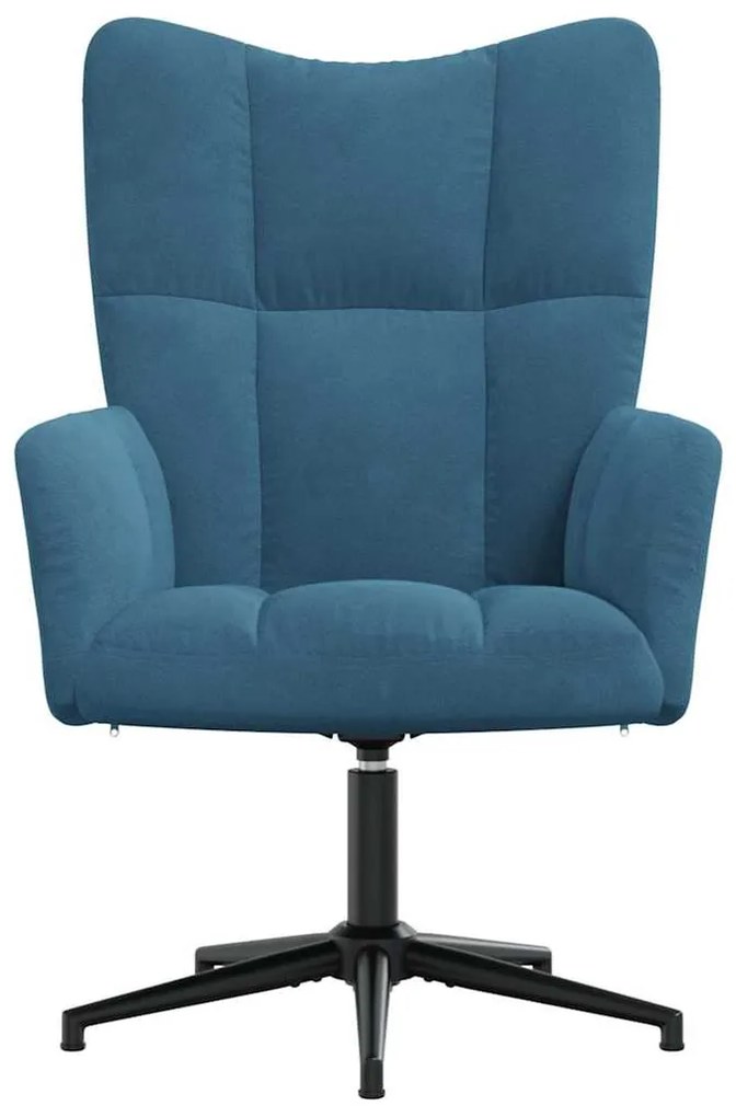 vidaXL Πολυθρόνα Relax Μπλε Βελούδινη