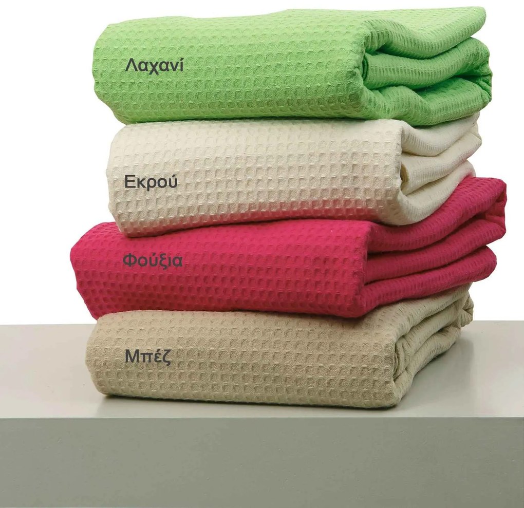 Κουβέρτα Πικέ Στέφανι Φούξια Viopros King Size 240x260cm 100% Βαμβάκι