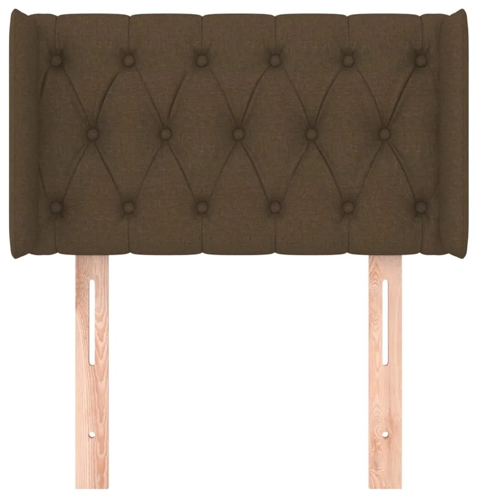 vidaXL Κεφαλάρι με Πτερύγια Σκούρο Καφέ 83x16x78/88 εκ. Υφασμάτινο