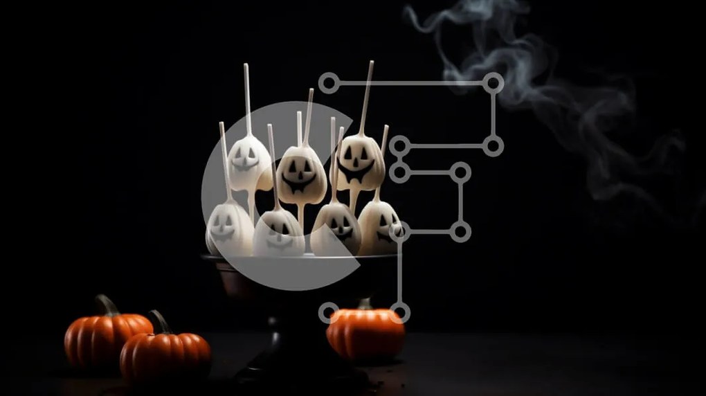 Intra Συλλεκτικό Ξύλινο Παζλ Plywood  4mm - Μπολ με θέμα το Halloween με κολοκύθες και κέικ κρανίου Σε Ξύλινο Κουτί - Διαστάσεις: 10x10 cm – 25 κομμάτια