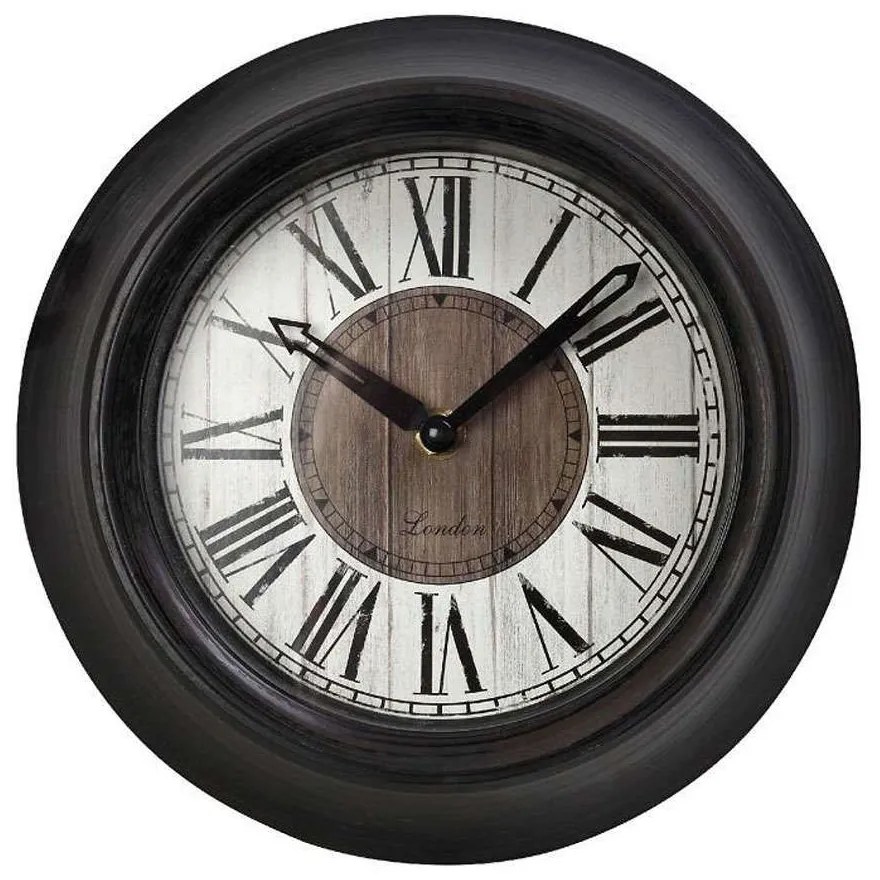 Ρολόι Τοίχου ROL604 23,2x23,2x5,4cm Black Espiel Polyresin