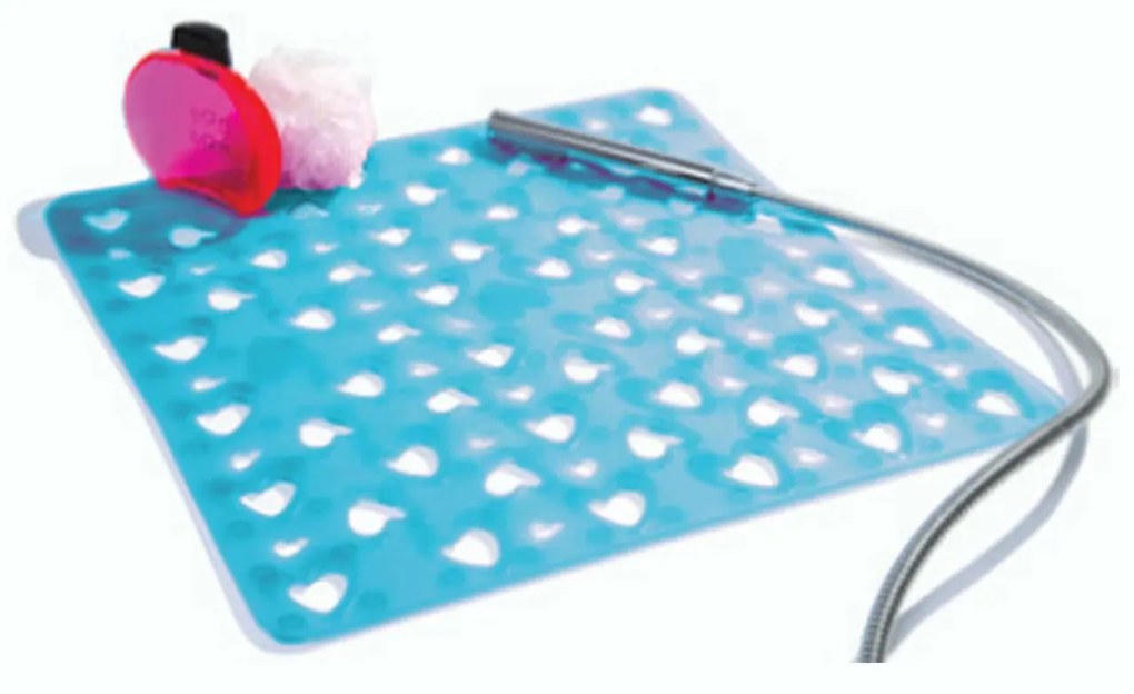 Πατάκι Αντιολισθητικό Hearts 00053.009 Turquoise 54Χ54 54x54cm PVC