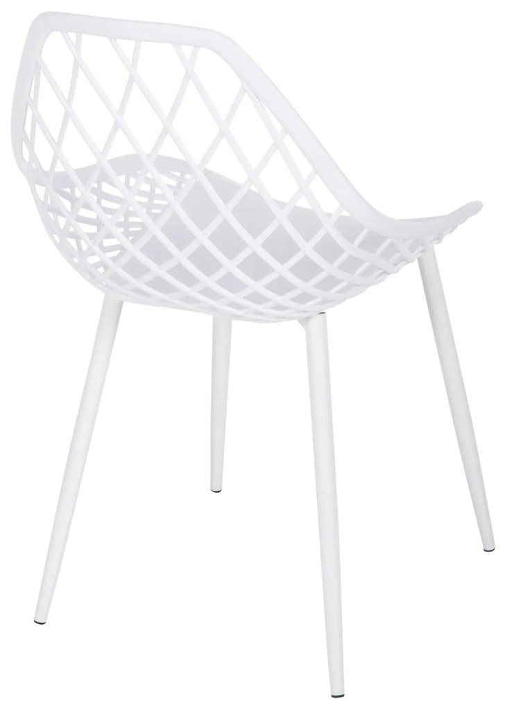 Καρέκλα LIO C9524.11 Πολυπροπυλενίου με Μεταλλικά πόδια Λευκή 52x53x82Υεκ. 4αδα 52x53x82 εκ.