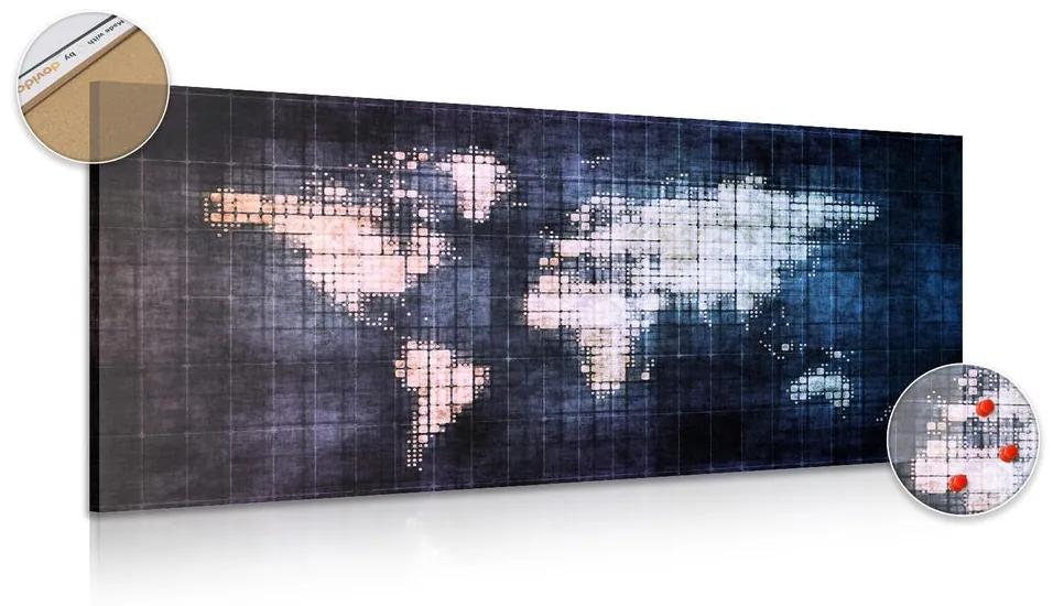Εικόνα στον κόσμο του φελλού στο χάρτη - 120x60  flags