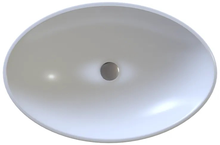 Sanitec Helios 282 Νιπτήρας Συνθετικός Επικαθήμενος 56,5x41x12cm Metallic Ice