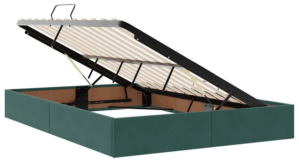 vidaXL Κρεβάτι με αποθηκευτικό χώρο και LED 140 x 190 cm Βελούδο