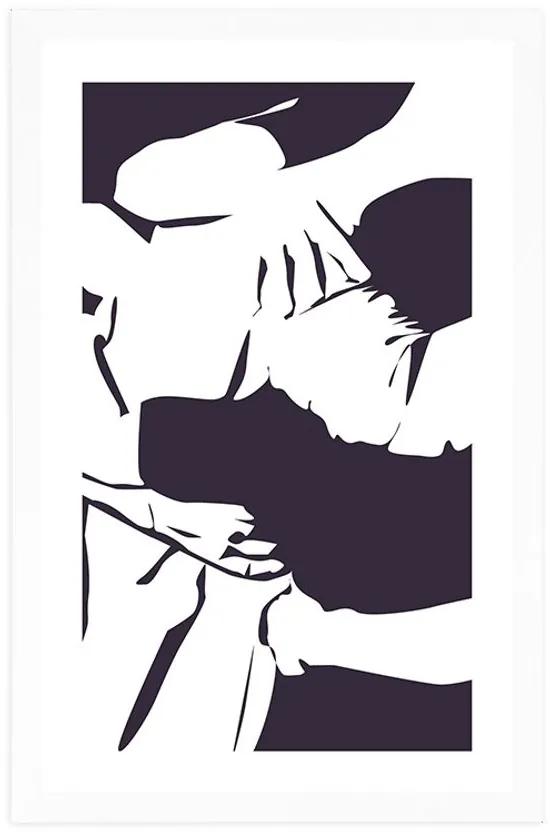 Αφίσα με πασπαρτού Επιθυμία για αγάπη - 30x45 white