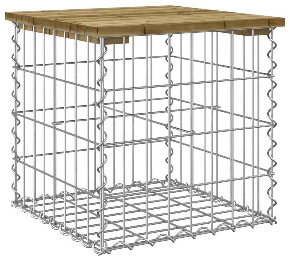 vidaXL Παγκάκι Κήπου Συρματοκιβώτιο 43x44x42 εκ. Εμποτ. Ξύλο Πεύκου