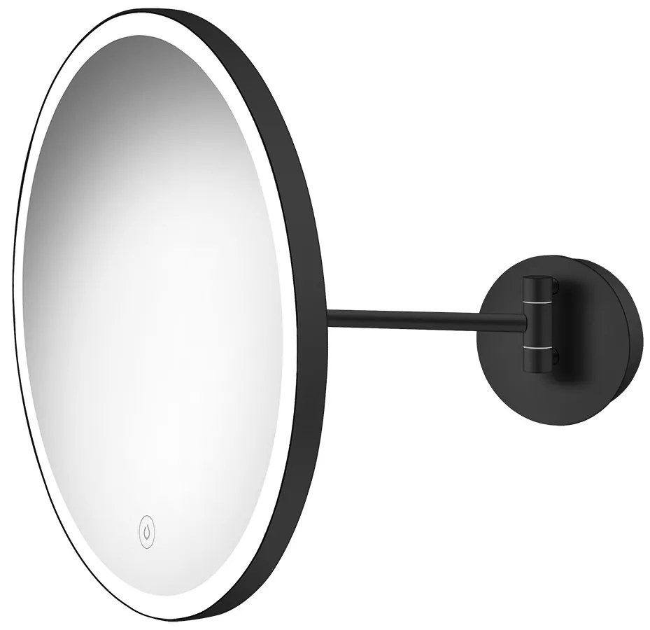 Καθρέπτης Led 5w Μεγεθυντικός Ø40x33εκ.IP44 220-240V Sanco Cosmetic Mirrors Black Mat MRLED-405-M116