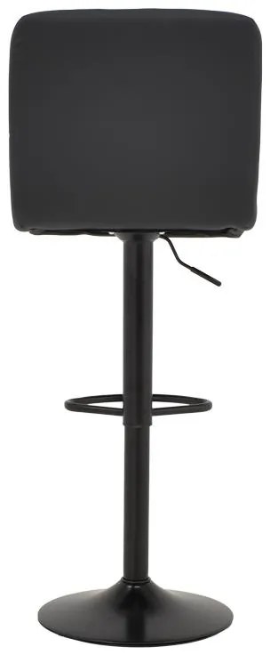 Σκαμπό μπαρ Remina πτυσσόμενο μαύρο pu-βάση μαύρο μέταλλο 44x44x112εκ 2αδα 44x44x112 εκ.