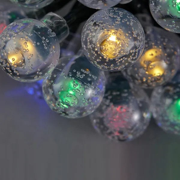 Eurolamp Γιρλάντα Με 80 Ακρυλικές Μπαλίτσες Φ1.8cm Με Πολύχρωμα LED 7.9m Ηλιακού Συλλέκτη ΙΡ44 600-04852