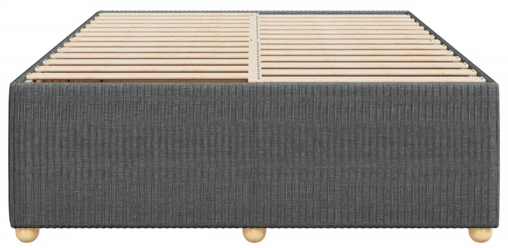 vidaXL Σκελετός Κρεβατιού Χωρίς Στρώμα Γκρι 140x200 εκ.Υφασμάτινο