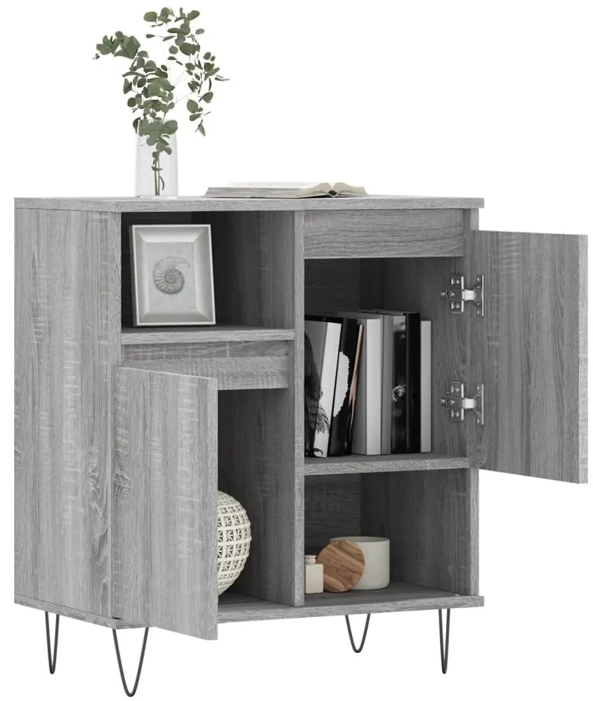 vidaXL Ντουλάπι Γκρι Sonoma 60x35x70 εκ. από Επεξεργασμένο Ξύλο