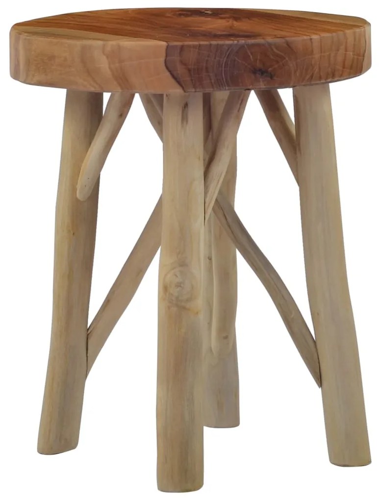vidaXL Σκαμπό Καφέ από Ξύλο Teak